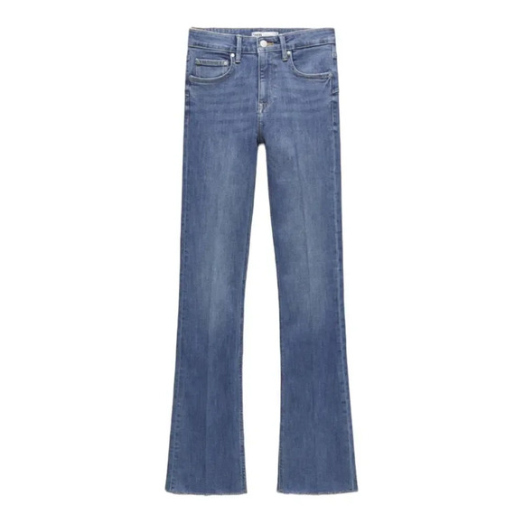 ZARA | Blue | ZW HIGH RISE BOOTCUT JEANS - Picture 2 of 12